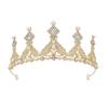 High end Pearl Crown Headwear Headband Children's Princess Birthday Crown Girls' Hairpin Little Girls' Hair Accessory Headband
