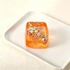 Clear Square Ocean Stress Relief Fidget Toy Glitter Sequins Seashell Inlay for Office Desk Decoration Adult Use