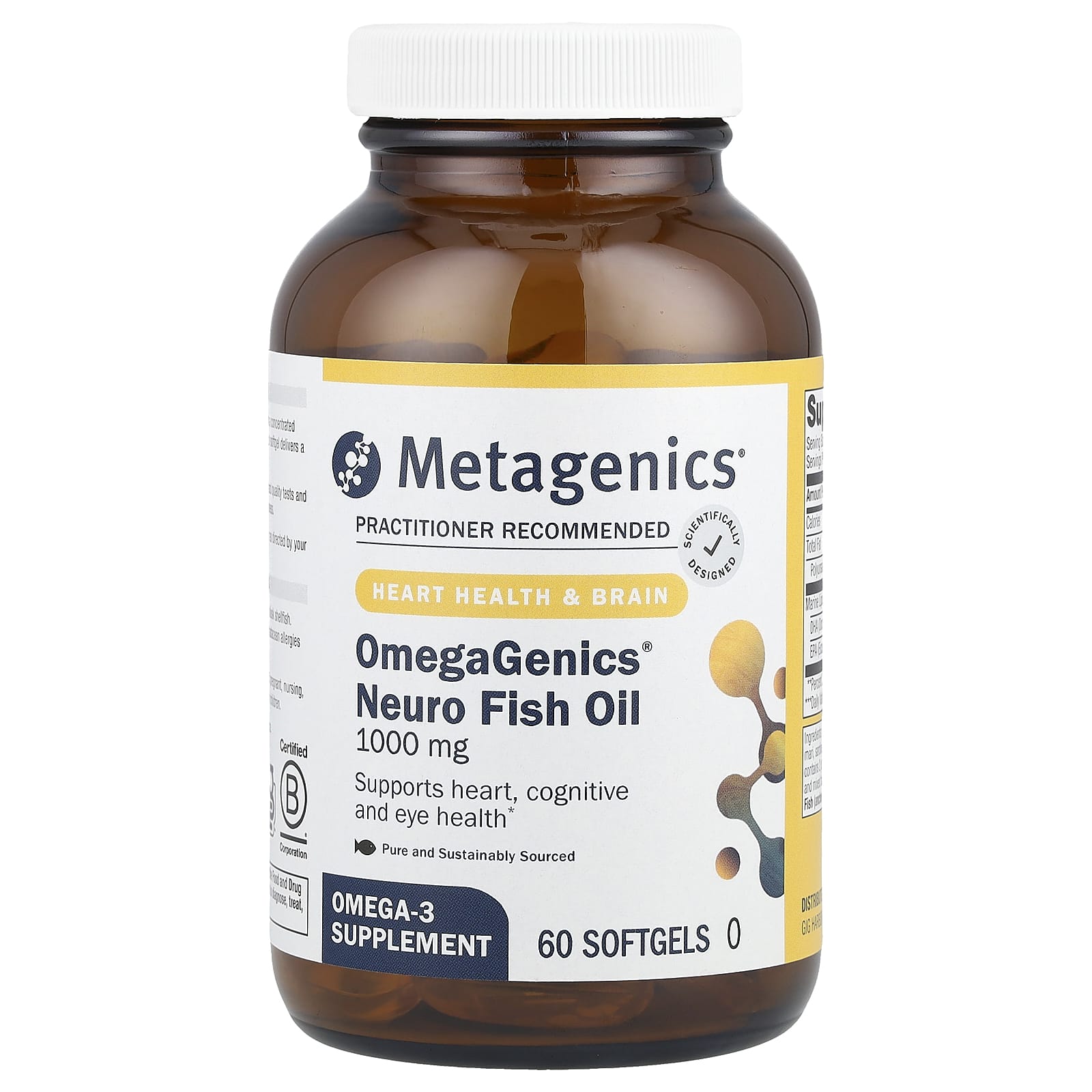

Omegagenics®, Neuro Fish Oil, 1,000Mg, 60 Softgels