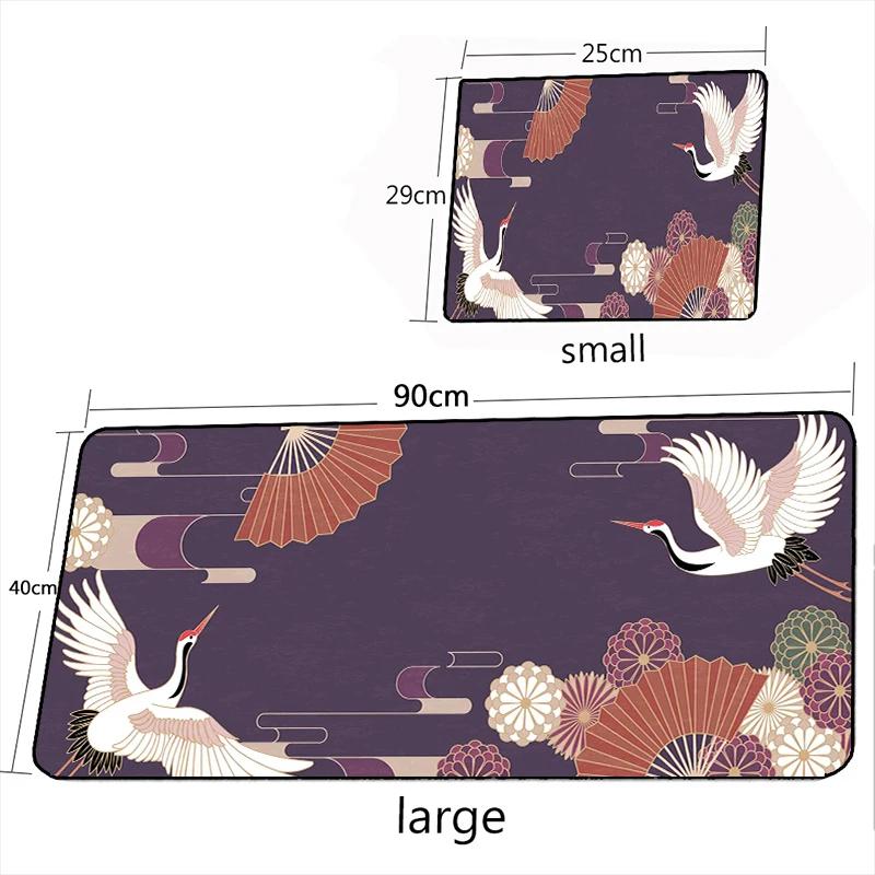 Japanese Style Desktop Mat XXL Large Office Keyboard Mouse Mat Art Mouse Pad Carpets Rugs Mouse Gamer Mousepad for Laptop