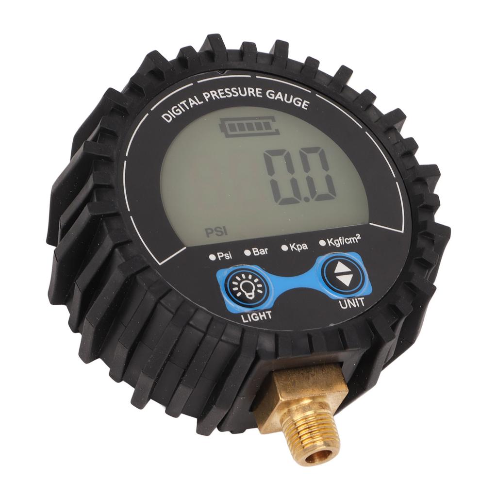 Tire Inflator Digital Pressure Gauge Accurate 4 Units Switchable Low Wear for Cars Trucks Motorcycles Trails SUVs RVs