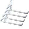 Set of 4: Special Price: Multi-purpose Iron Hanger, White, for Towel Bars, Towel Hangers, Curtain Holders, and Toilet Paper Holders. Antique Iron Desi