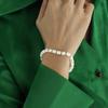 Bracelet - commute chic white mother-of-pearl beaded bracelet - elegant & versatile jewelry