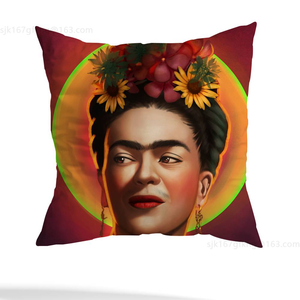 F-Frida K-K Donna Arte Federa Federa Soggiorno Divano Copricuscino Adatto Per Casa Camera da Letto Decorazione Stanza