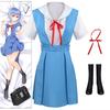 Ayanami Anime Gko Rei Asuka Langley Sohryu Uniforme Escolar Fantasia de Cosplay