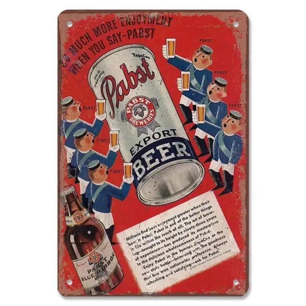 Vintage Beer Brands Metal Tin Sign Bar Tavern Home Decor