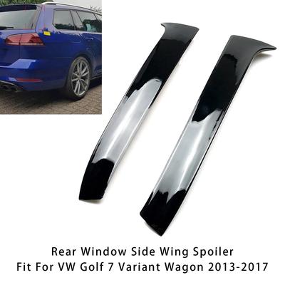 Glanzend Zwart Paar Achterruit Zijvleugel Spoiler Voor VW Golf 7 Variant Wagon 13-17