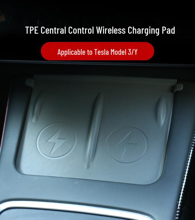 Silicone Anti-Slip Charging Pad for Tesla Model Y/3 Console