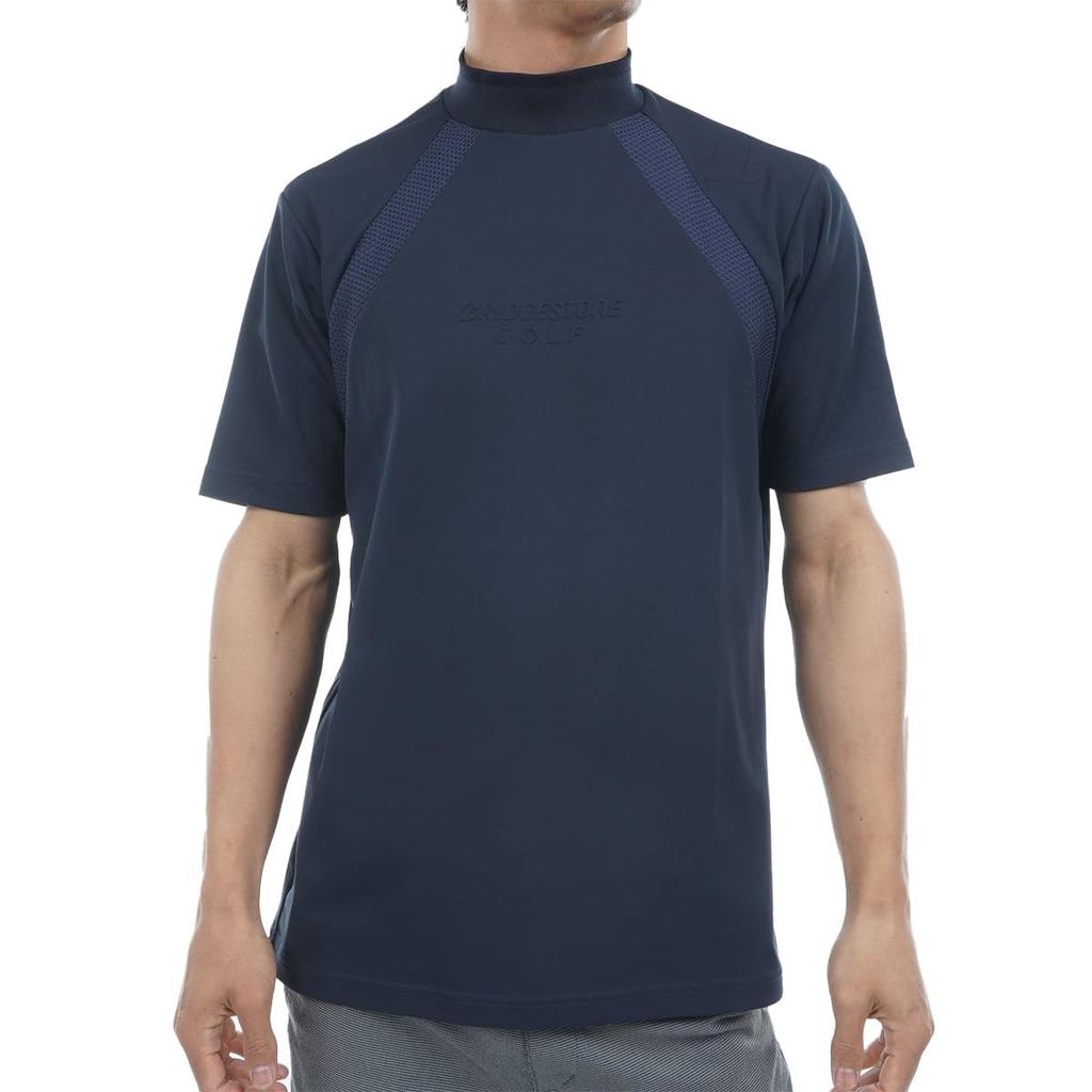 Bridgestone Golf Men's Retro Short Sleeve Mock Neck Shirt EGM11A (NA)