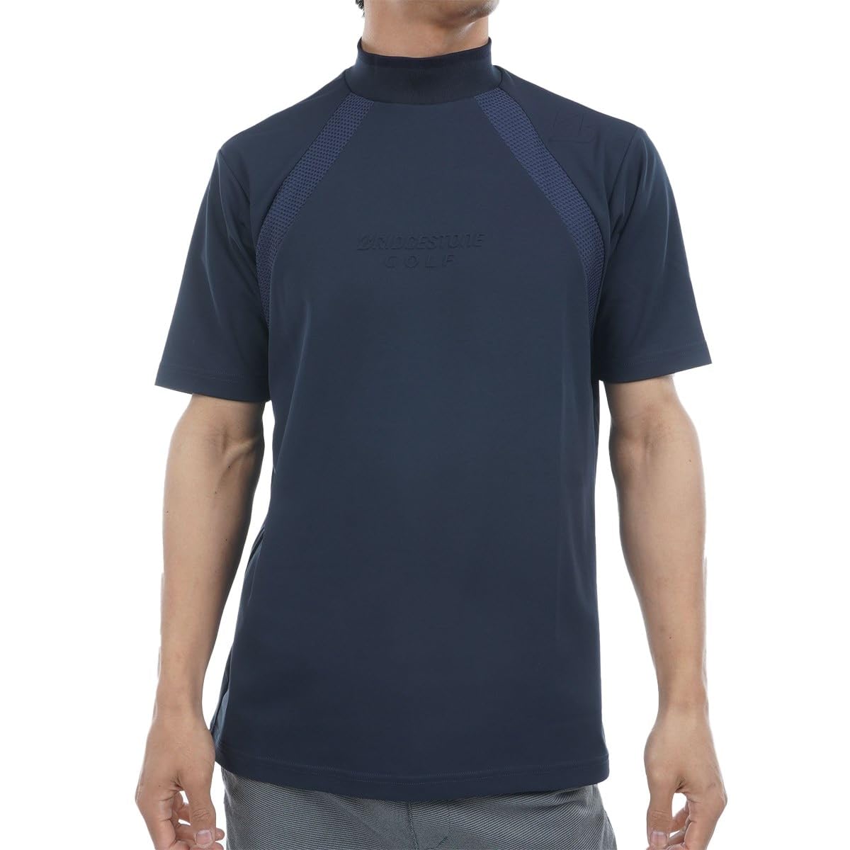 

Bridgestone Golf Men s Retro Short Sleeve Mock Neck Shirt EGM11A (NA)