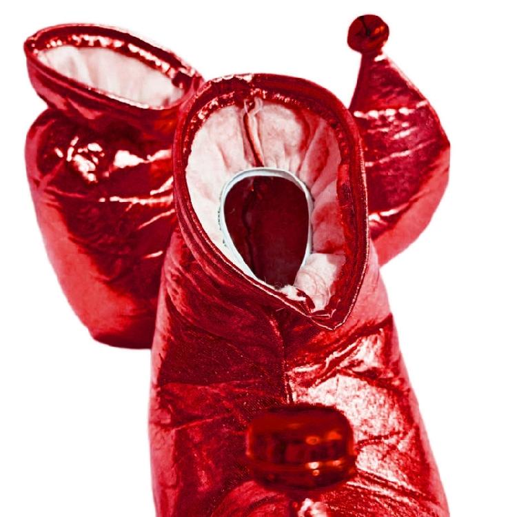 Erwachsenen Clown Schuhe Metallic Farbe Elfen Schuhüberzieher Bequem zu Tragen Weihnachtsfeier Kostümzubehör für Frauen Männer