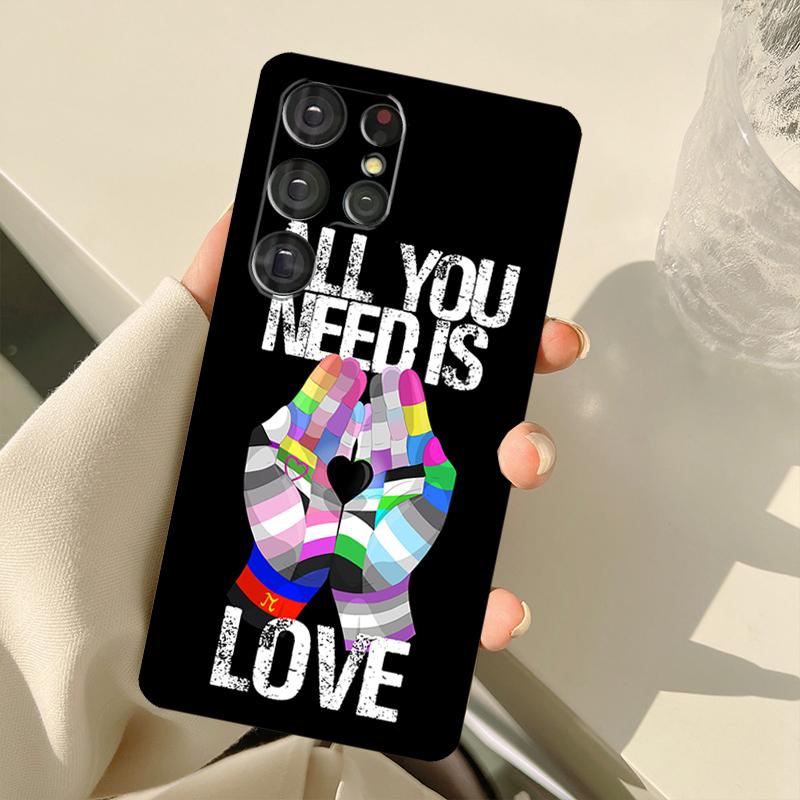 LGBT Pride Love Case For Samsung Galaxy S25 Ultra S21 S22 S23 S24 Ultra S9 S10 Plus S20 FE S25 FE Back Cover