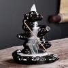 Creative Ceramic Buddha Hand Rockery Backflow Incense Burner for Home or Office