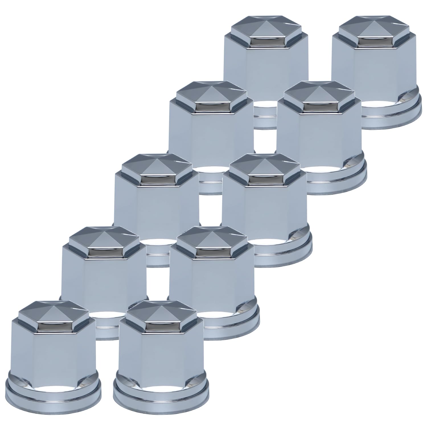 JET INOUE Nut Pack of 500396 Covers, 51L, 33mm, ABS, 10, Square,