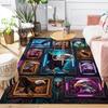 Eagle Frames Neon Artwork Pattern Rug Floor Mat for Living Room or Bedroom Soft and Comfortable Carpet a Gift for Birthday and Holiday.