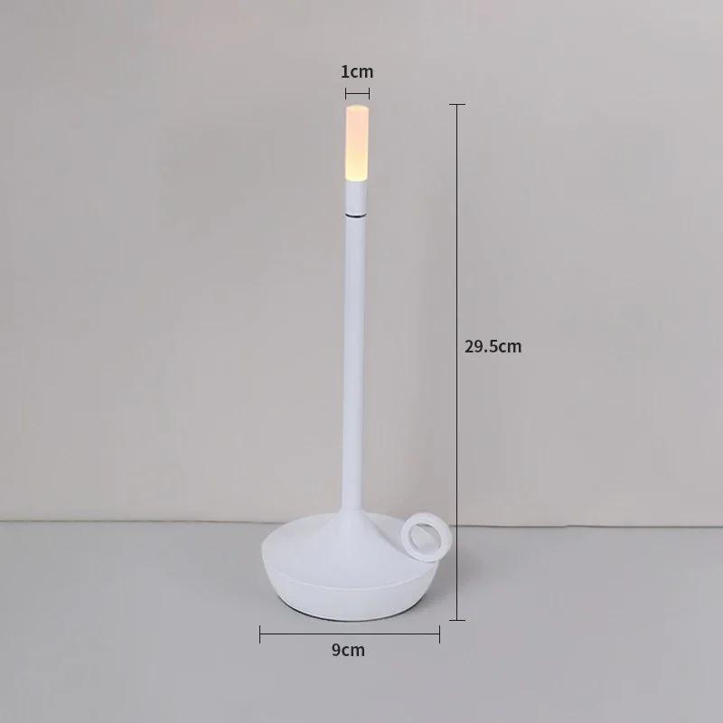 

LED Candle Charging Restaurant Bar Lamp Desktop Decoration Atmosphere Touch Night Light Led Desk Lamps Candlelight Table Lamp