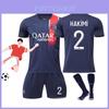 Kit de Futebol Paris Saint-Germain Nova Temporada Messi Neymar Mbappe Fibra de Poliéster
