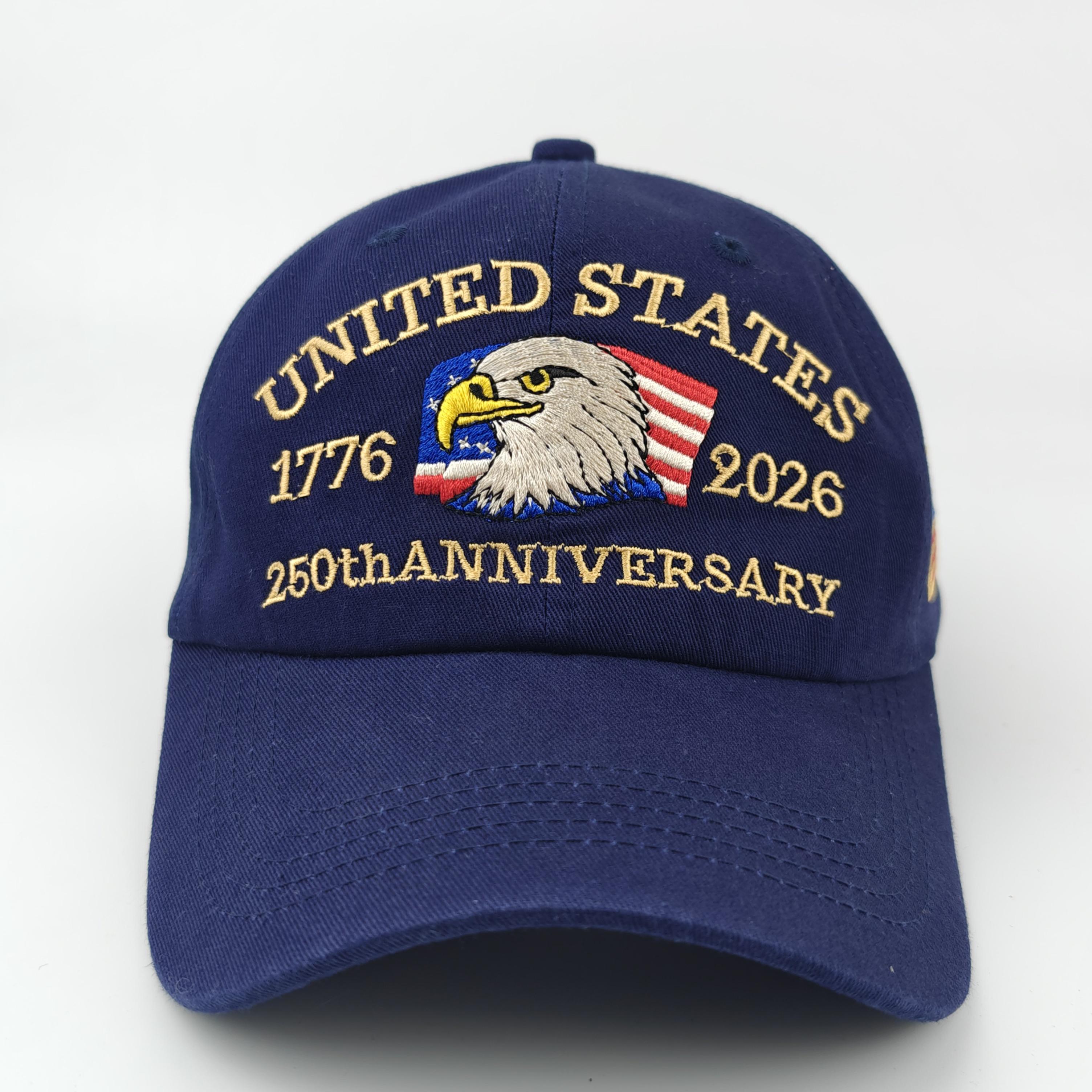 

250Th Anniversary Hat Usa Patriotic Baseball Caps Eagle Embroidered Baseball Hats For Men Women 250 Year Anniversary Cap Adjustable
