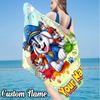 Custom Name Paw-Patrol Beach Towel - Soft, Ultra-Absorbent Microfiber, Lightweight, Perfect for Beach, Parties, Travel, Camping