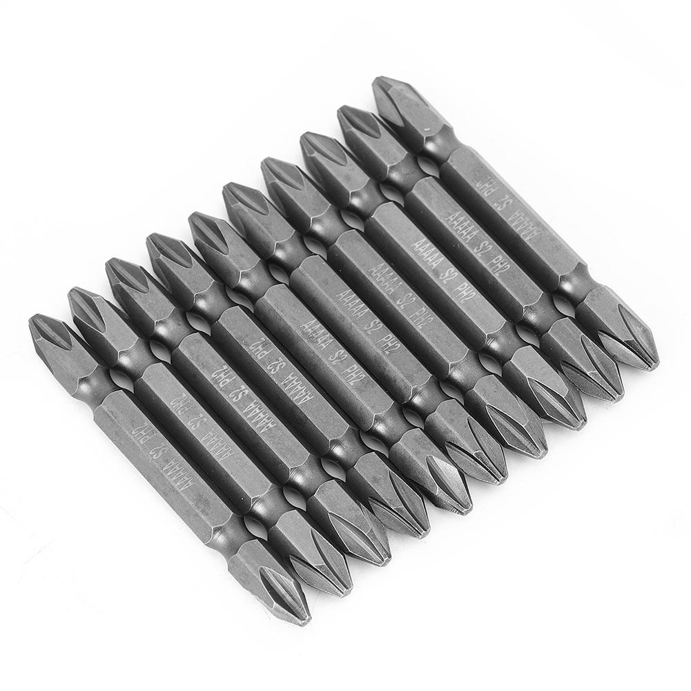 10Pcs Double End   Screwdriver Bit     Alloy Steel Magnetic Hand Tool 65mm