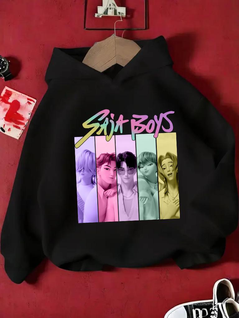 KPop Hunter Rumi Derpy Cartoon Girls Boy Hooded Sweatshirt Warm Children's Wave Fashion Casual Tops Casual Girls Clothing
