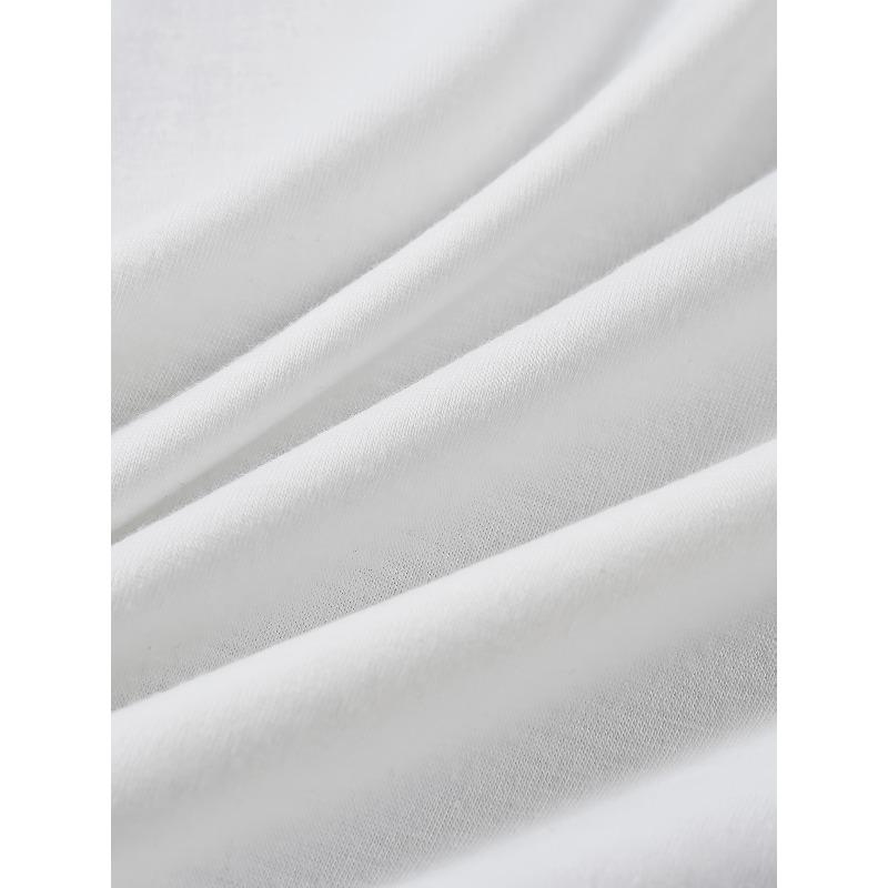 European Size Women'S Casual Short-Sleeve T-Shirt - Rose Floral Print, Made of / Blend, Lightweight Summer Top, Machine Washable Regular Fit White Tee