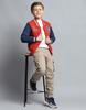 MONTE CARLO Boys Printed Rust Mock Neck Full Sleeve Jacket