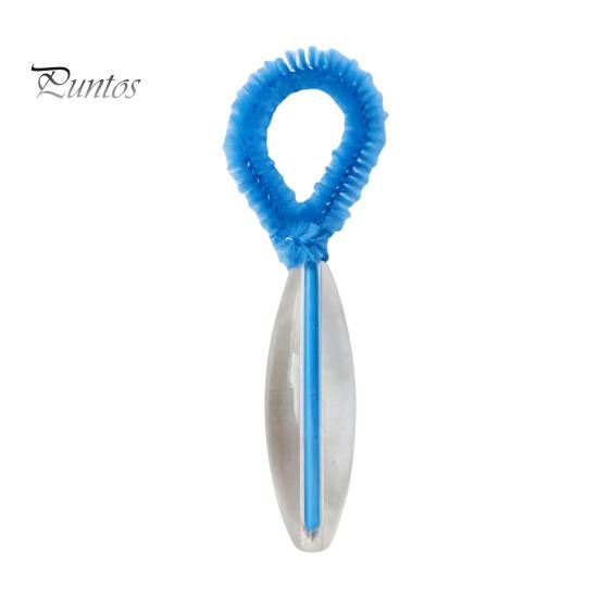 Soft Plush Cleaning Brush Belly Button Brush, Bristle Navel Cleaner with Anti Slip Groove Dirt Remover Beaded Handle, Portable Body Care Tool
