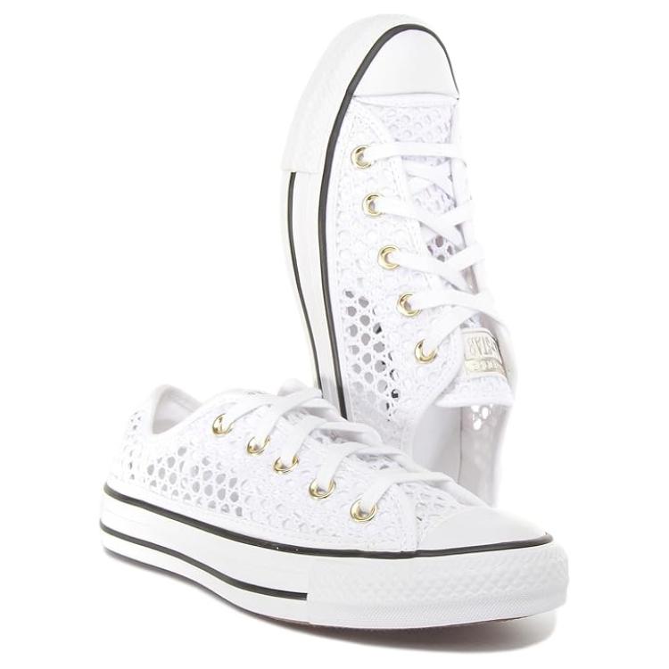 Converse Chuck Classic All Star Comfortable Non-Slip Durable Low-Top Skate Shoes Women sneaker White 565495C