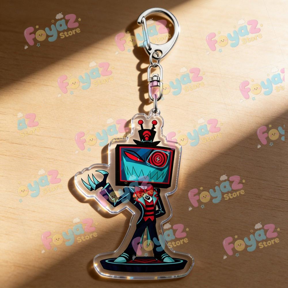 Cool Cartoon Chibi Alastor Vox Keychain Vox Fan Gift Vox Standee