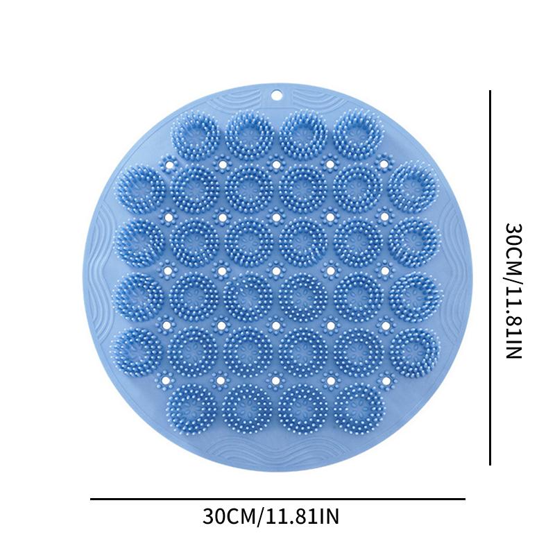 New Shower Foot Scrub Mat With Anti Slip Suction Cups - Cleaning Exfoliating, Massaging Foot Mats Bathroom Supplies