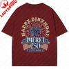 USA 250th Anniversary T Shirt America 250th Anniversary Celebration Birthday Cotton Short Sleeved Graphic T Shirts Camisetas