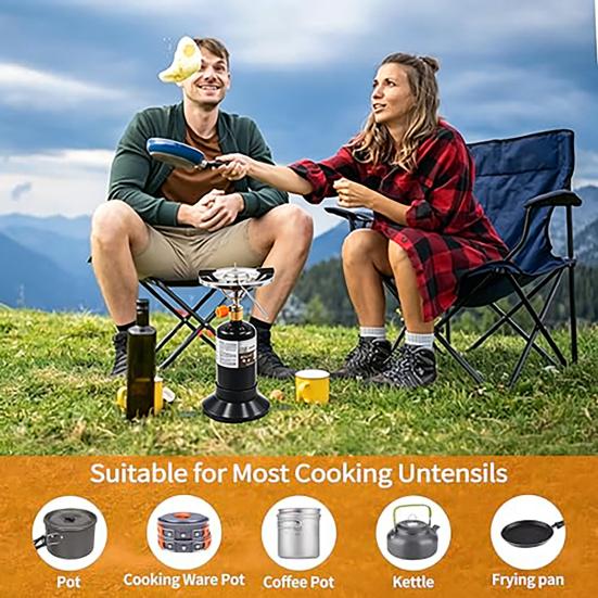 Portable Propane Stove Adjustable 10000BTU Outdoor Camping Backpacking Hiking Gas Stove Propane Burner Bottle Top Stove