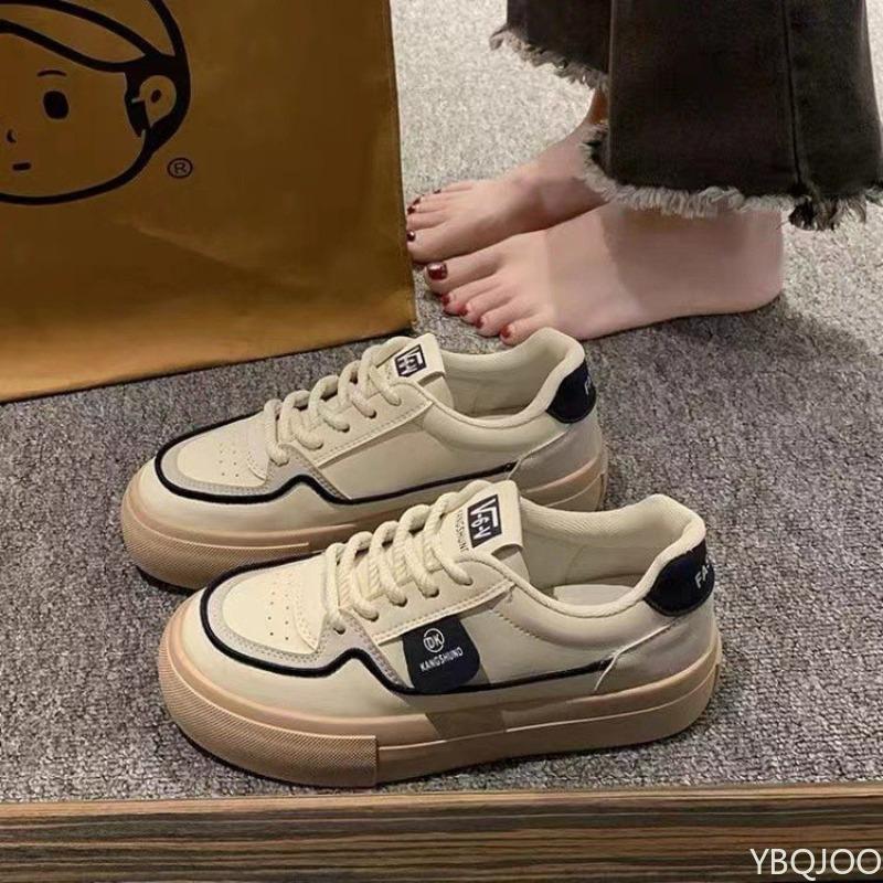 

Новые весенне-летние женские дышащие модные кроссовки на толстой подошве, с круглым носком, простые, удобные, универсальные спортивные туфли 40