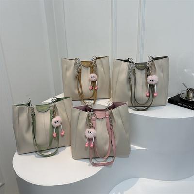 Tasche mit großem Fassungsvermögen Damen Neue Trendige Frühling Hochwertige College-Studenten Hand-Ein-Schulter Pendler Tragetasche Damen