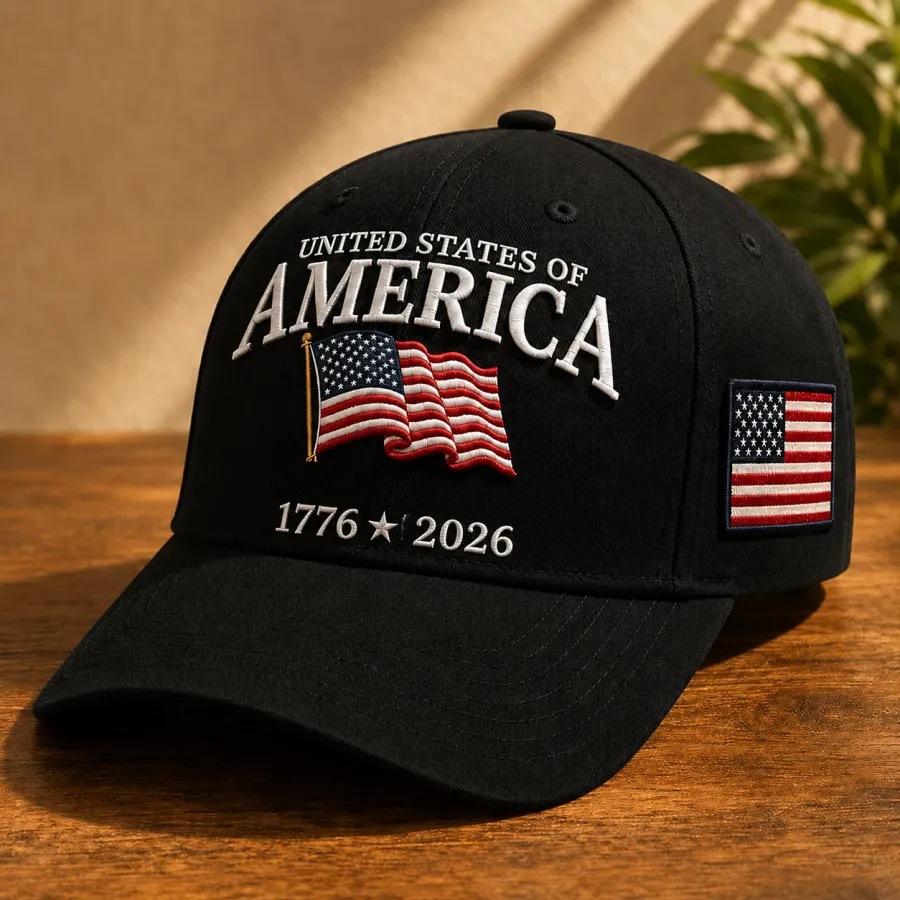 AMERICA USA - Memorial Printed Hat Men's Old Soft Top Baseball Cap Duck Tongue