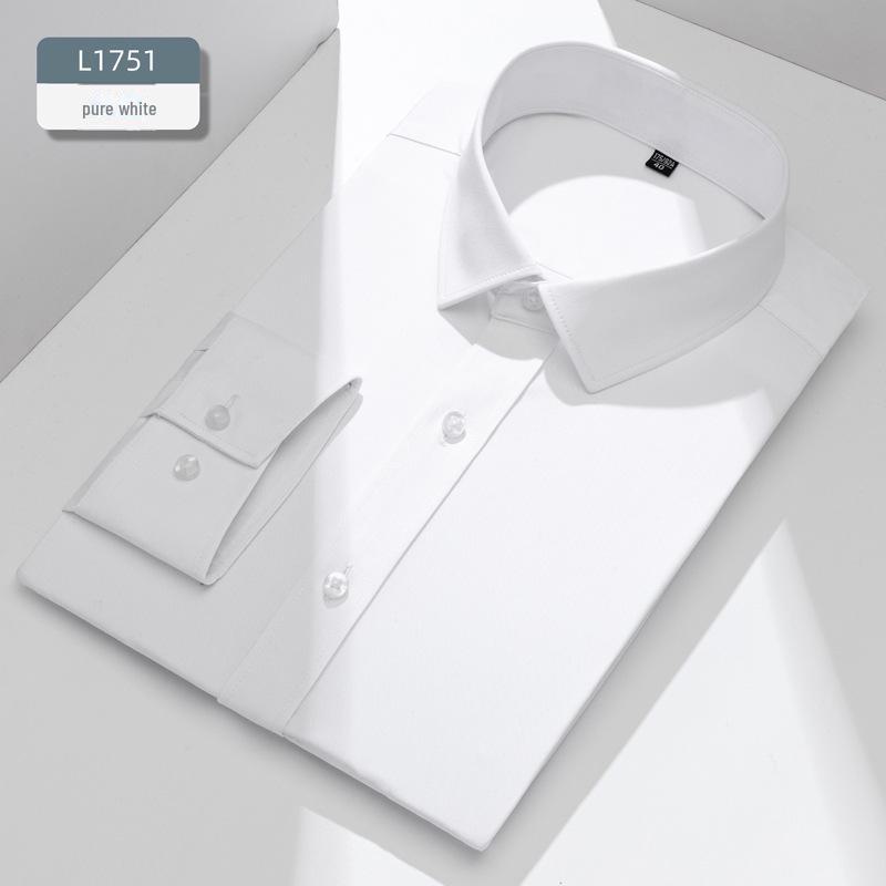 

Мужская рубашка с длинным рукавом из бамбукового волокна без железа, облегающая 44