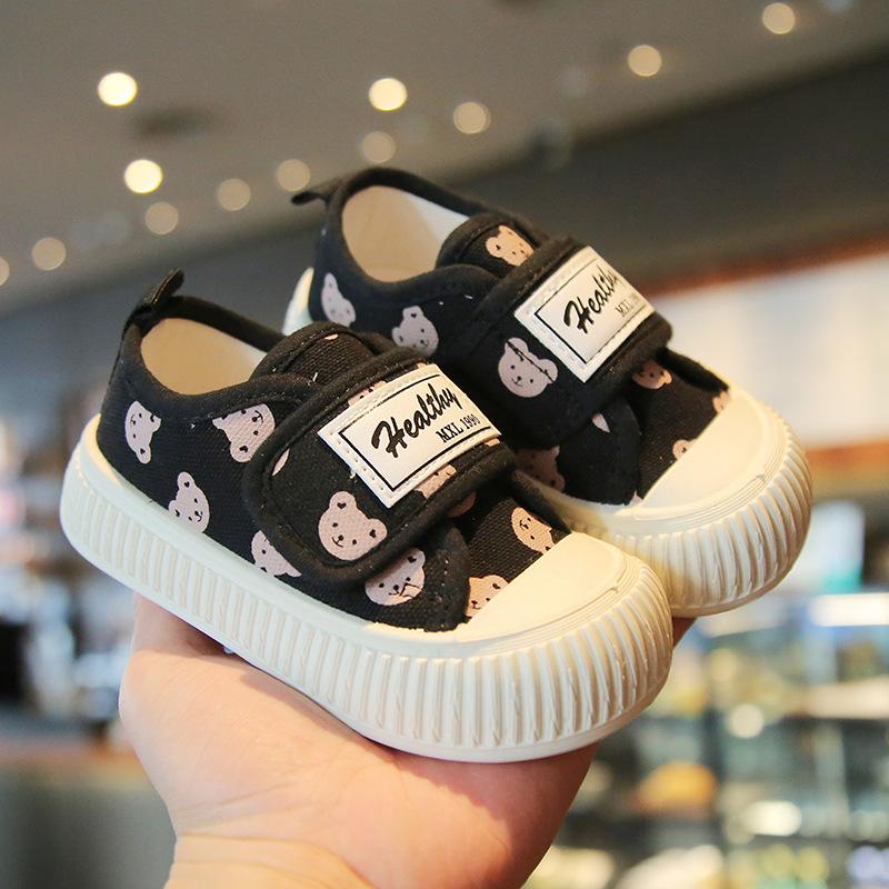 2024 Jaro Podzim Nové Dětské Plátěnky Chlapci Dívky Ležérní Boty na Prkno Kreslené Měkká Podrážka Dětská Obuv Dětské Plátěnky