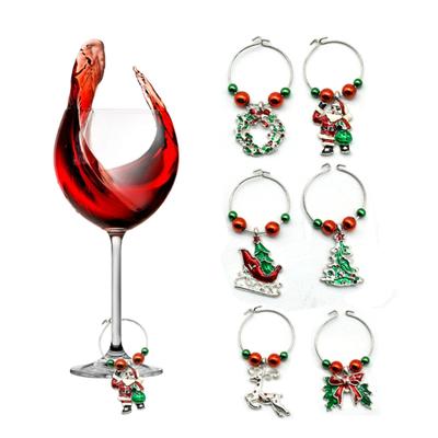 Weihnachten Xmas Tassendekorationsringe Weinglasanhänger Für Heimtischdekoration Party Neujahrsprodukt Partyzubehör