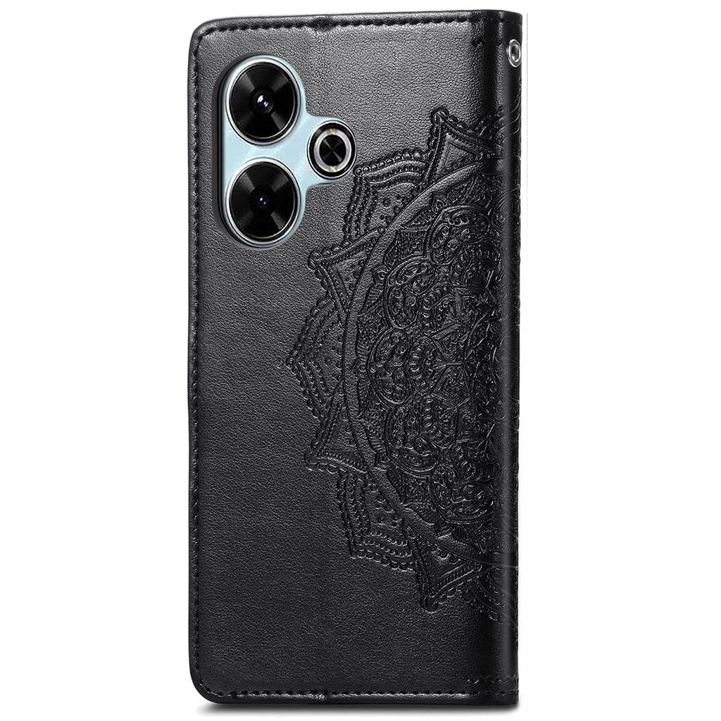 Pro Xiaomi Redmi 13 5G/13 4G Pouzdro Kožený Kryt na Telefon Mandala Reliéfní Design