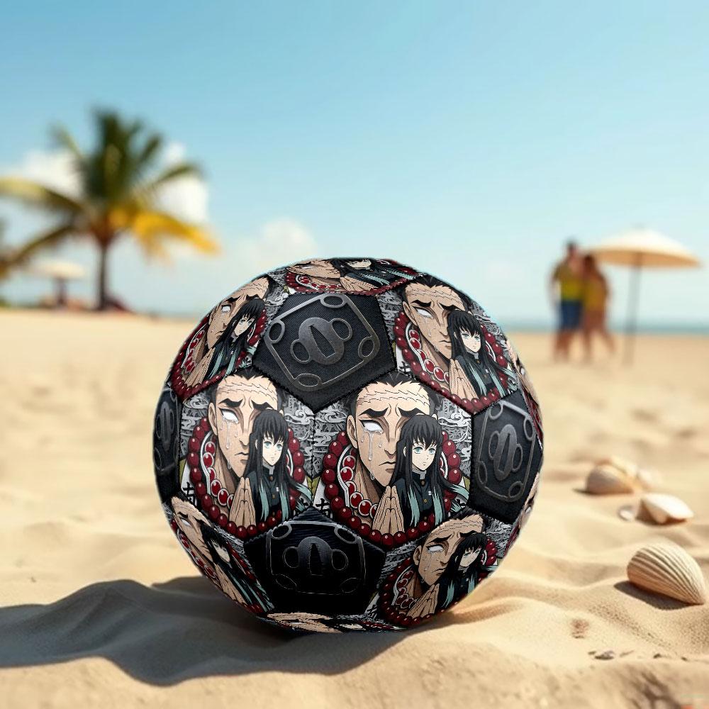 1pc Demon Slayer Kimetsu No Yaiba Soccer Ball Size 5 Indoor Soccer Ball Fashion Colorful Backyard Game - Great For Sports Fans Gift HE38
