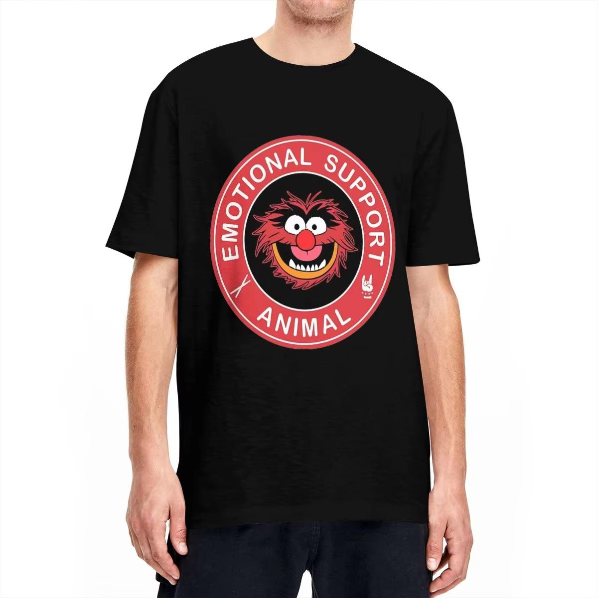 

Unique Muppets Emotional Support Animal T-Shirts for Men Women Cotton T Shirts Short Sleeve Tee Shirt Big Size Tops S