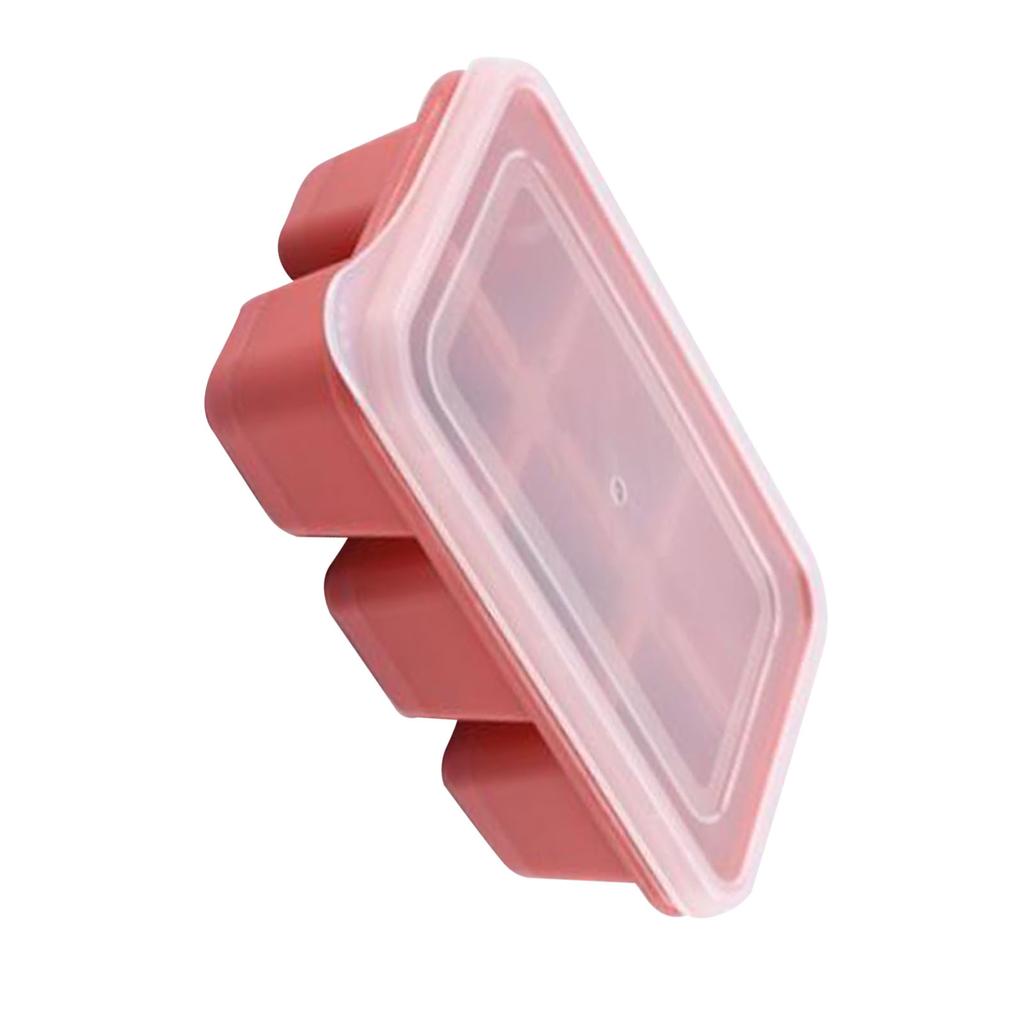 Trays Multipurpose 6 Grids Reusable Leakage Proof Easy Release Soft Bottom Silicone   Molds with Removable Lid