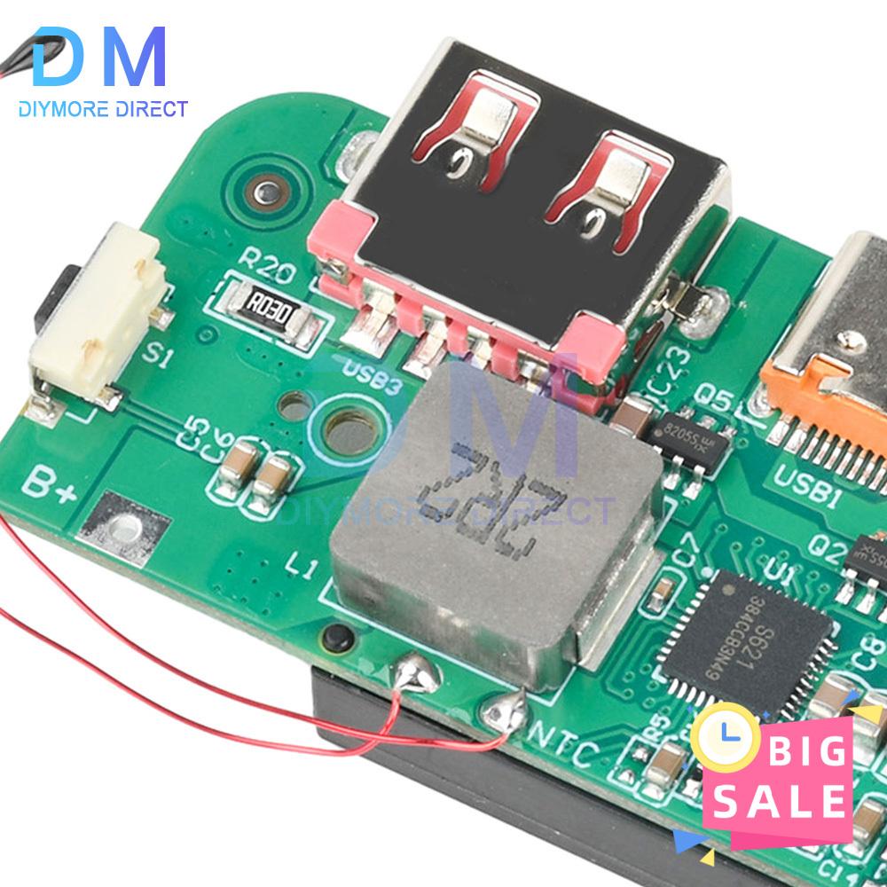 22.5W PD Colorful Display Bidirectional Fast Charger Mobile Power Module Circuit DIY Motherboard 5V 4.5A Type-c USB Interface