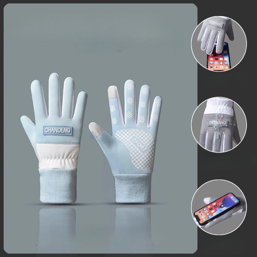Women Thermal Gloves Waterproof Touchscreen Anti-Slip Outdoor Date Versatile Winter Sports Style