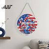 Transparent Acrylic Decor 7.48 Inch Circular DIY Puzzle Suncatcher, Stained Glass Style Window Hanging Ornament, Adult Gift Waterproof Pendant
