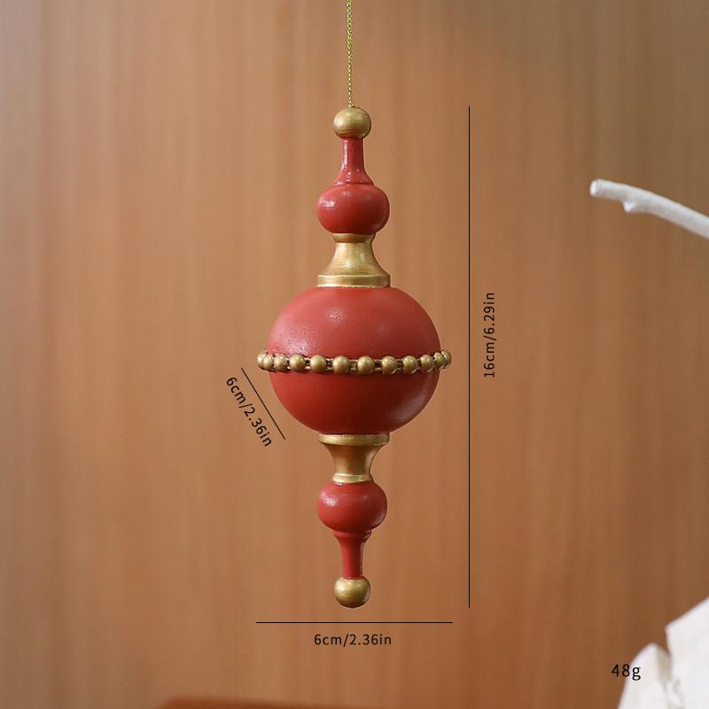 Wooden Traditional Christmas Acorn Pentagram Pendant Tree And Decoration Window