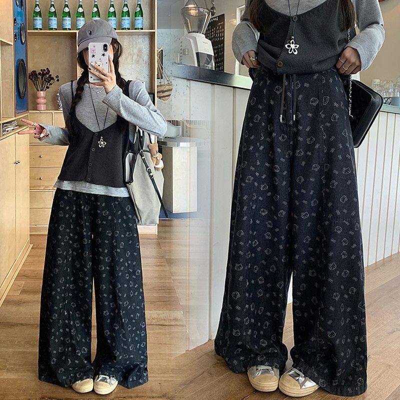 

Autumn/Winter 2025 Maternity Wide-Leg High-Waisted Drawstring Palazzo Pants L чёрный