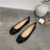 Doudou Single Shoes Women's Shoes 2025 New Summer Versatile Bow Shallow Mouth Ballet Pregnant Women Flat Shoes Ladyshoes