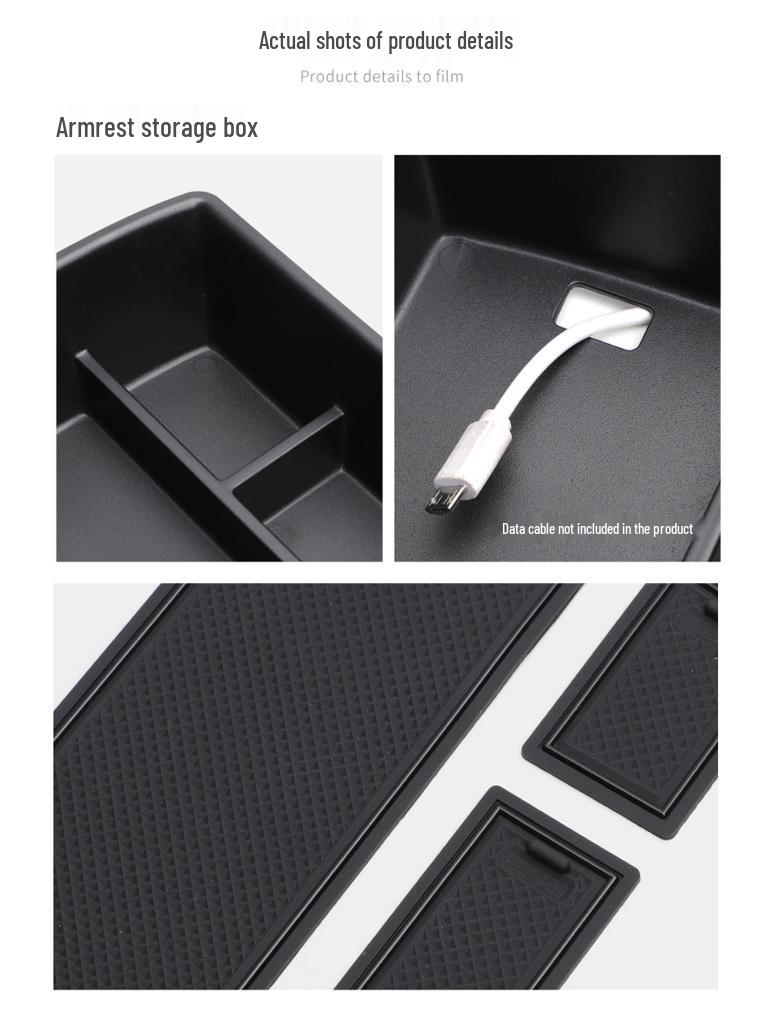 Leapmotor C10 Armrest Storage Box: Center Console Organizer for Car Interior Decoration and Modification.